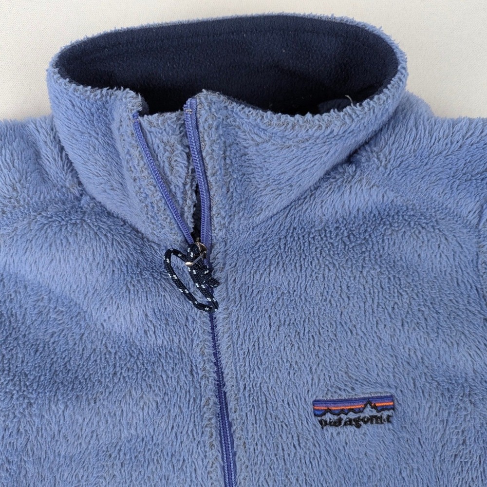 Patagonia Los Gatos Fleece Vest Womens Large Blue Full Zip High Pile Periwinkle - Picture 4 of 12